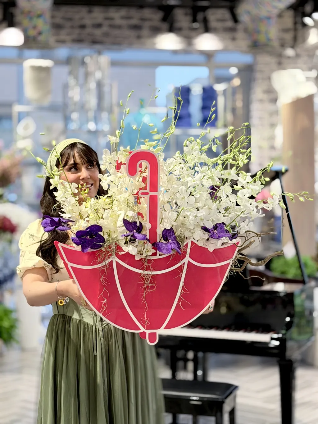 تنسيق المظله مع الاوركيد